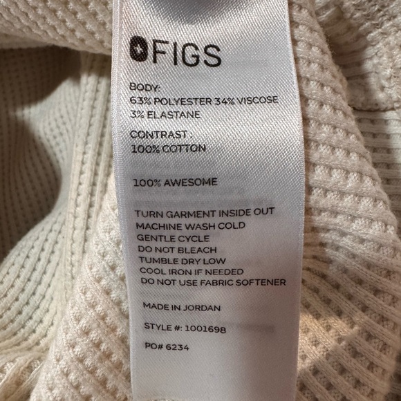 Women’s Fig Cream  Long Sleeve Waffle Thermal Top - Picture 12 of 12